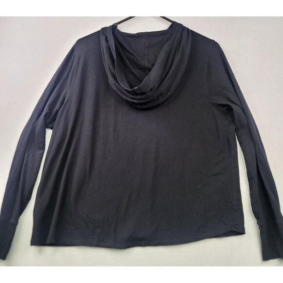 Calvin Klein Black Long-Sleeve Hooded Lightweight T-Shirt Medium - Picture 5 of 7